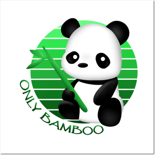 Panda - Only Bamboo Posters and Art
